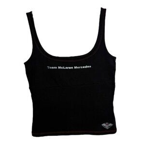 Vtg Rare Team McLaren Mercedes F1 Tank Top Size Small Black Y2K Racing